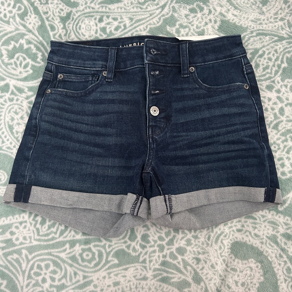 American Eagle Outfitters Jean Shorts with Cuffed Hem Size 4
